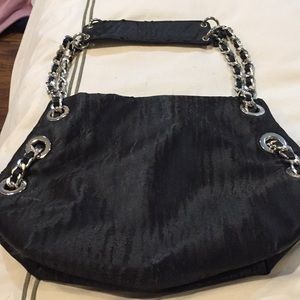 Marlo black silky purse